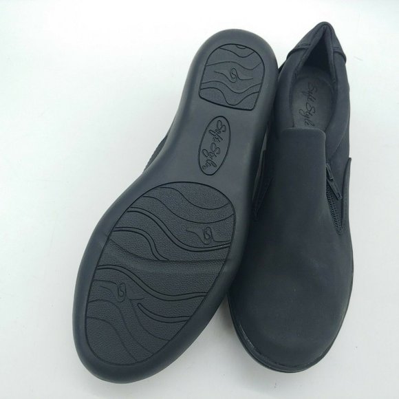 Soft Style By Hush Puppies Womens Joella Slip On Shoes‎ Black Zip Round Toe 7.5M - Picture 5 of 10